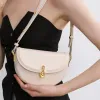 2024 Fi Trend Genuine Leather Women's Bag Niche Design Retro Versatile Saddle Bag Western Style Exquisite Shoulder Handbag y0wH#