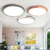 Plafondlampen Macaron Ultradun LED-licht voor woonkamer Eetkamer Creatieve decoratieve verlichting Balkon Houten lamp