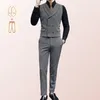 Costumes pour hommes Ensemble de 2 pièces avec gilet ou pantalon de costume à revers pour hommes (pantalon et gilet) - Tenue de garçon d'honneur pour homme Costume Mariage Homme