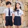 Uniformi scolastiche giapponesi in stile coreano Summer Girls Gonna torbata Camicia bianca Fi Boy Suit E1lr #