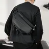 black Waterproof Menger Bag For Man Persalized Fi Men's Menger Bag Lightweight Minimalist Men Sling Shoulder Bag 27x4#