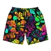 Herren-Shorts, Badeanzüge, helles Ditsy-Blumenbrett, Sommer, dichte Blumen, lässig, Strand, kurze Hosen, Herren, Sportbekleidung, schnell trocknende Badehose