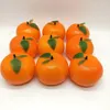 Feestdecoratieset van 6 kunstmatige oranje fruitmodellen voor Pography Huiskeuken Plastic Leuke en natuurlijke schoonheidsdecoraties