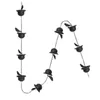 Garden Decorations Practical Door Outdoor Rain Chain Home Decor 2.4M Bronze Decoration Iron Metal Pendants