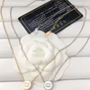 Klassieke minimalistische stijl vergulde en verzilverde ketting Designer Hoogwaardige kleine ronde hanger ketting Romantische liefde geschenkdoos