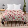 Blankets A Cute Floral Fabric In Pink Blue And Green - 1950's House Wallpaper Classic Throw Blanket Giant Sofa Heavy