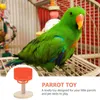 Altre forniture per uccelli Giocattolo da tiro Mini giocattoli da allenamento Cerchio da masticare per basket Supporto per animali Campana per pappagalli
