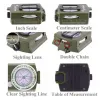 Компас K4580 Линзовый компас Высокоточный военный американский стиль Многофункциональный призматический компас Ночной для наружного кемпинга Туризм