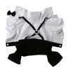 Vêtements pour chiens Gentleman Vêtements Costume de mariage Chemise formelle pour petits chiens Bowtie Tuxedo Pet Outfit Party Costume de Noël Chats