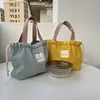 Borse portaoggetti 1PC Borsa per il pranzo con cibo da picnic con coulisse alla moda Shopping Borsa piccola Tote Eco Velluto a coste