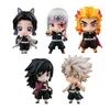 Anime Manga 5 Pcs/Set Anime Demon Figurine Q.ver Kimetsu no Yaiba Nezuko Tanjirou Zenitsu PVC Model Action Figure Toys Gift Ornament 24329