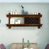 Ganchos rack de armazenamento madeira maciça pendurado titular vidro vinho moderno simples parede garrafa restaurante exibição criativa