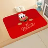 Badmatten Hoge Kwaliteit Flanel Stof Kerst Badkamer Tapijten Antislip Waterabsorberende Mat Woondecoratie Kerstman Sneeuwpop Douche