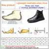 Boots Genuine Leather Men's Boots Safety Shoes Men Boots Steel Toe Shoes Work Sneakers Indestructible Shoes Security Boots