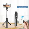 Monopiedi Selfie 2024 NUOVO Bluetooth Wireless Selfie Stick Mini treppiede Monopiede allungabile con luce di riempimento Otturatore remoto per telefono IOS Android 24329