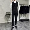 メンズスーツメンズラペルダブルブレストベストまたはスーツパンツ2PCSセット（ズボンとベスト） - 花groommen服装男性コスチュームマイリア