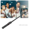 Selfie Monopods FANGTUOSI 2023 NEW Wireless Foldable Bluetooth Selfie Stick Monopod with Bluetooth Shutter Aluminum Alloy Tripod for iphone 24329