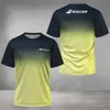 Mäns T-shirts Herrkontrast Tenniskläder andningsbara sommargolfkläder med fitness Kort ärm Mens Sports tröja för badminton 240319