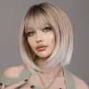 الباروكات NAMM ASH OMBRE BOB Blonde Women للنساء للنساء الحزب اليومية القصيرة الباروكات على التوالي