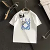 T-shirt trendy firmata da donna con lettere Luo Yijia per la primavera e l'estate nuovi uomini e donne T-shirt ampia stampata con scollo tondo a maniche corte