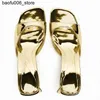 صندل TRAF 2023 Womens Sandals Summer Fashion Mold and Fat Sandals Womens Square Eses Elegant High Cheels Slippers Q240330