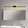 Lámparas de pared Lámpara LED moderna con base de faro con espejo blanco y negro para iluminación interior en baños Dormitorios Salas de estar