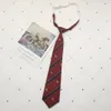 2024 japanese style jk accories wine red crown bow tie jk collar bachelor's uniform unisex casual plaid school uniform ties A6aa#