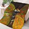 Coperte Farfalla Fico Metallo Art Déco Coperta da tiro Stampata in 3D Divano Camera da letto Decorativa Bambini Regalo di Natale per adulti