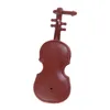 Figurine decorative Collezione di strumenti musicali in legno da 8 cm Ornamenti Mini violino con supporto Regali di decorazione modello in miniatura