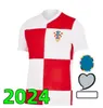 2024 Croacia Modric Soccer Jerseys National Team Mandzukic Perisic Kalinic 24 25 Croazia Football Shirt Kovacic Rakitic Kramaric Men Kids Kit Uniforms