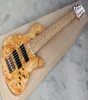 Factory New 6 Strings Maple Fingerboard Original Shattrubody Electric Bass Guitar med Golden Hardwaretree Burl Patternoffer 9115767