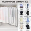 Hot Clothes Dust Cover Hanging Garment Dress Clothes Suit Coat Storage Bags Transparent Wardrobe Washable Clothing Bagfor transparent clothing protector