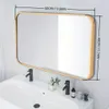 Miroir de maquillage mural suspendu avec cadre en alliage d'aluminium, accessoires de salle de bain, essentiel pour la maison, 1 pièce