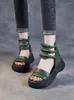 Elbise Ayakkabı Birkuir Orijinal Deri Kalın Topuk Sandalet Kadınlar İçin Lüks Yaz Botları Yüksek Üst Açık Ayak Parçaları Bayanlar