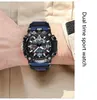 Armbanduhren Mode Quarz Digitale Männer Uhr Dual Time Armee Blau Sport Mann Reloj Hombre Wasserdichte Led Männliche Taucher Uhren Geschenk
