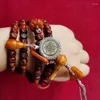 Strand Dice Suit 108 Beads Old Materials Ox Bone Diy Accessories Flexible Ring Thangka Fulu Skull Gourd Three-Way Bracelet