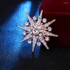 Broches masculinos temperamento terno casaco high-end luxo completo strass estrela broche acessórios pino corsage