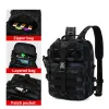 Väskor Nya 20L Tactical Assault Bag Fishing Military Sling Ryggsäck Molle för utomhusvandring Camping Hunting Ryggsäck Travel Bag XA517Y