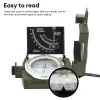 Compass Portable Military Compass Outdoor Survival Gear Multifunctional Digital Compass Army Green Camping Navigation Expedition Tool