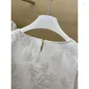 Blusas femininas 2024 primavera outono tripulação pescoço oco para fora moda solta manga longa estilo chinês bordado flor renda chiffon topo