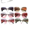 Lunettes de soleil de concepteur pour femmes hommes lunettes lentille pleine ver cadre UV400 coloré vintage preuve dame mode lunettes de soleil s impression surdimensionné adumbral
