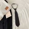 Bow Ties Black Unisex dragkedja retro Simple All-Match Trendy Tie Security Uniform Shirt Suit Steward Lazy Neck Tygtillbehör