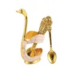 Dinnerware Sets Decorative Swan Base Holder Set Cutlery For Party Decoration