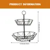 Dinnerware Sets Fruit Basket Storage Serving Tray Kitchen Multifunction Home Fruits 2 Tier Dessert Display