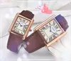 Popular Men's Women's Elegant 2 Pointer Watches Automatic Movement Clock Quartz Battery Waterproof President Bracelet Square Dial Watch Relogio Femininos Gifts
