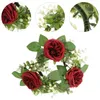 Anneaux de fleurs décoratives, couronnes de bougies coniques, décorations florales de mariage pour piliers, plante, feuille artificielle