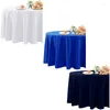 Nappe de Table en Polyester de couleur unie, couverture ronde, pour Banquet de mariage, décoration de maison, de fête