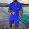 Mens Polos S Sports Beachwear Casual Streetwear 3D Tampón digital Camisa corta Shorts Summer Sportswear Wear Drop entrega dhs3l