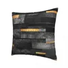 Pillow Urban Black And Gold Pillowcase Art Backpack For Sofa DIY Printed Office Hug Decorative