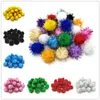 50pcs 15 mm 25 mm Pompoms colorés pour poupées vêtements matériaux faits à la main